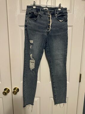 Good American High Rise Distressed Denim